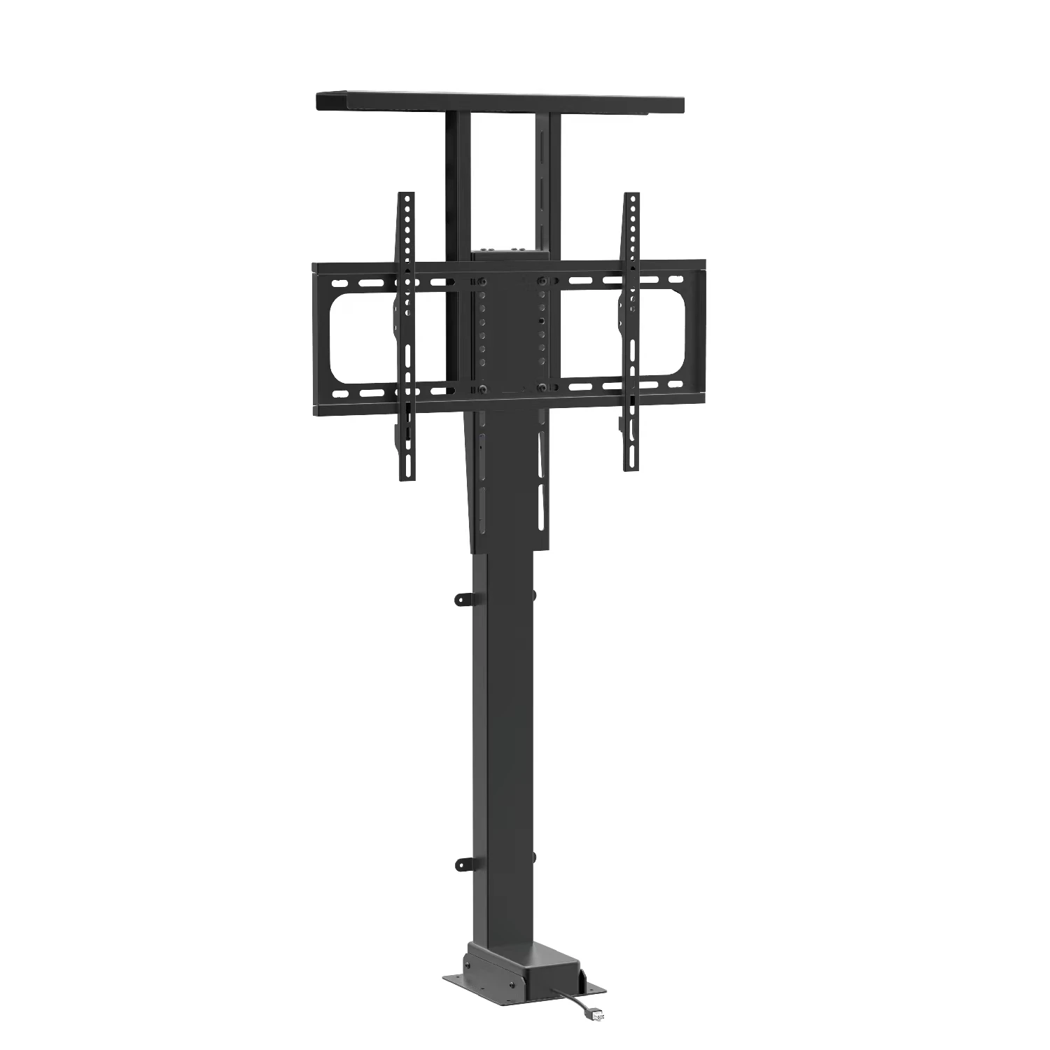 Charmount Motorized TV Lift Cart Modern Height Adjustable Electric LCD TV Support Floor Stand Mount