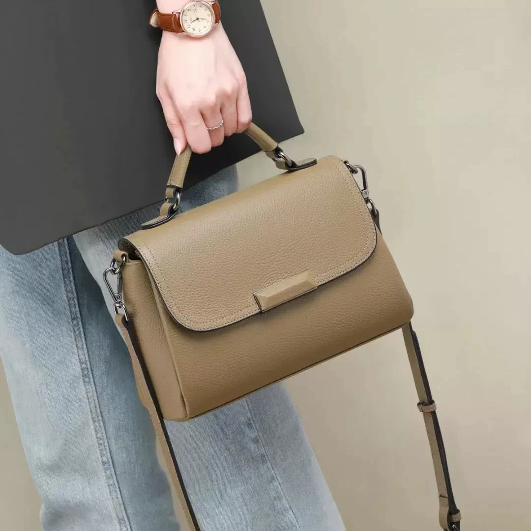 

Маленькая женская сумка-тоут из натуральной кожи 2026 года, новая модная женская сумка из коровьей кожи, на плечо или через плечо