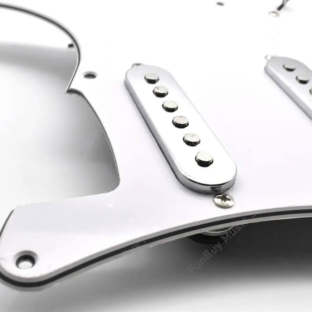 SSH Prewired Guitar Pickguard Pickup Loaded Pickguard Electric Guitar Parts Chrome for ST Electric Guitar