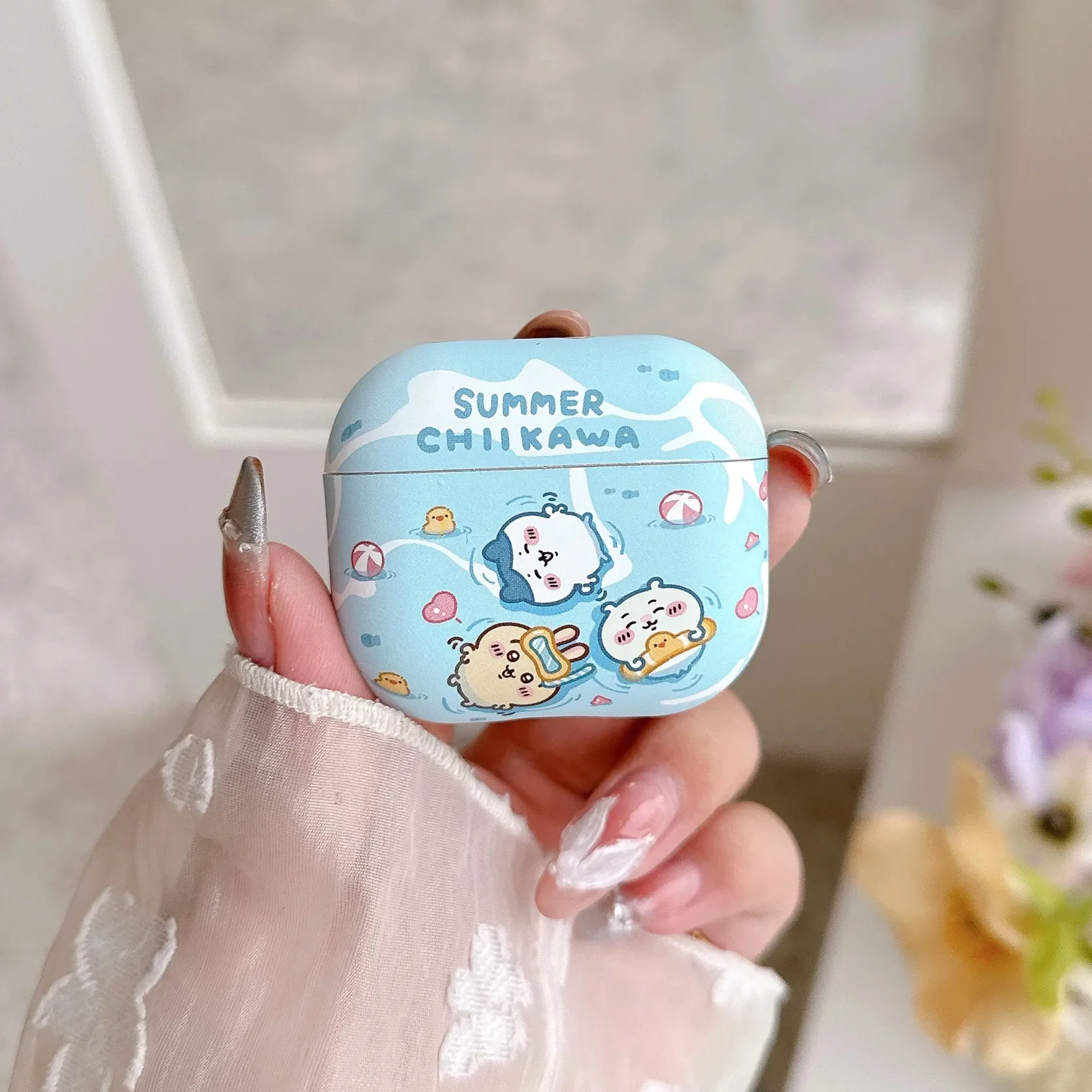 Étui pour écouteurs Airpods 4 2 3 1 Pro 3 2, dessin animé mignon japonais Chiikawa, housse de protection rigide pour casque Bluetooth sans fil