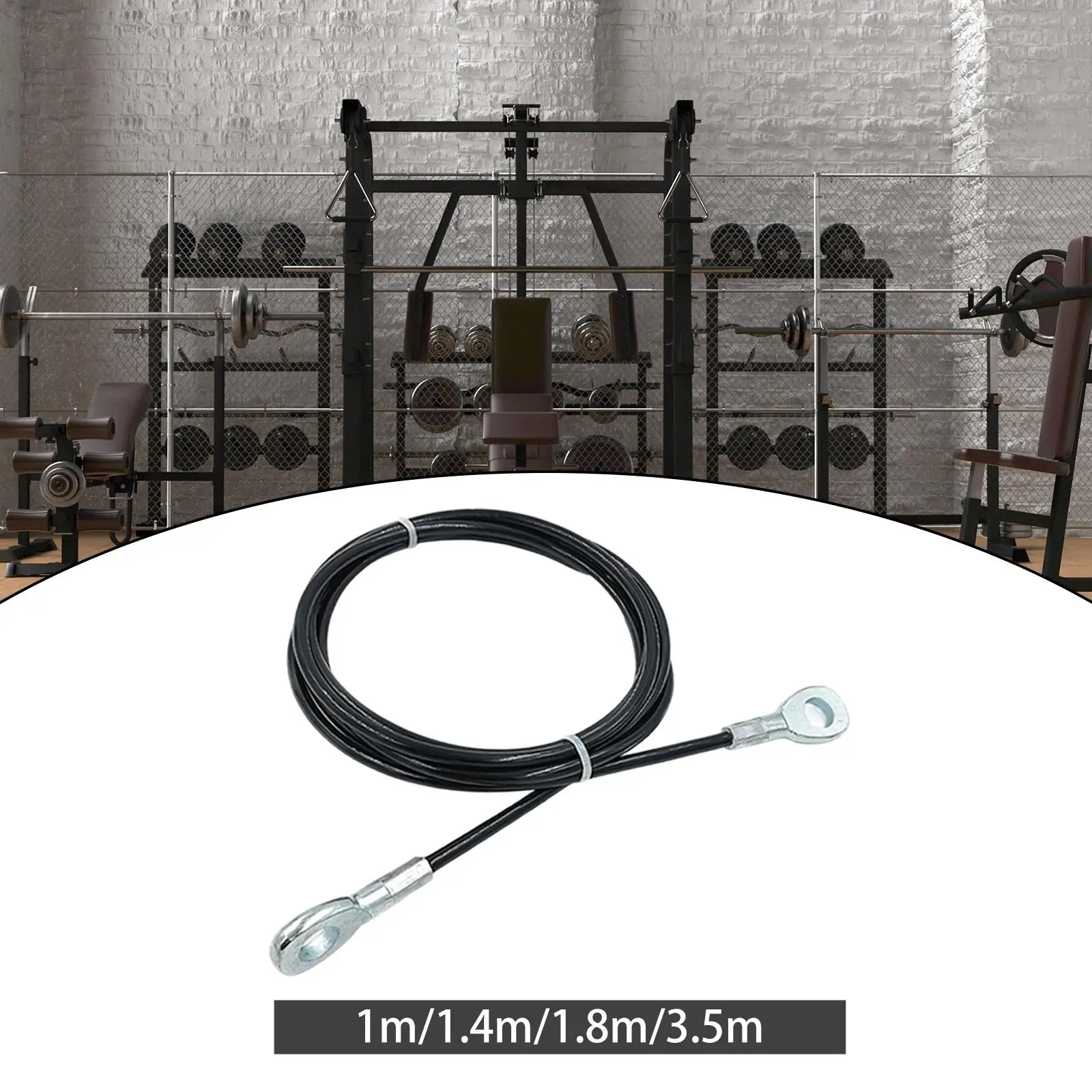 Fitness-Riemenscheibenkabel, 5 mm Befestigung, Ersatz, tragbarer Mehrzweck-Stahldraht