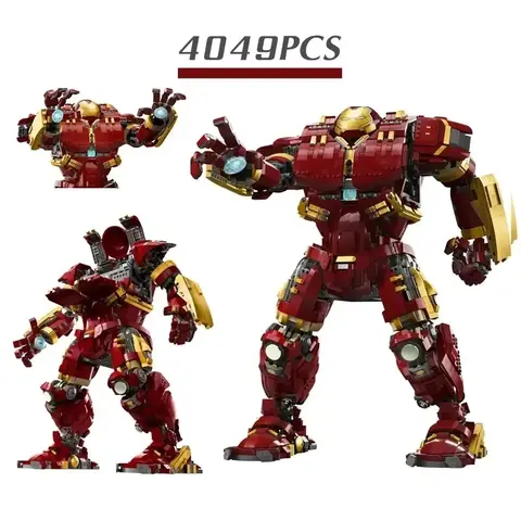 4049 parça Hulkbuster model yapı blokları MK44 Robot MOC seti 76210 montaj tuğlaları çocuklar için oyuncaklar