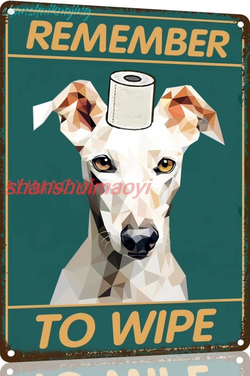 Greyhound Bathroom Wall Decor Greyhound Signs Metal Tin Sign - Remember to Wipe Bathroom Decor Weird Stuff - 12x8 Inches De sign