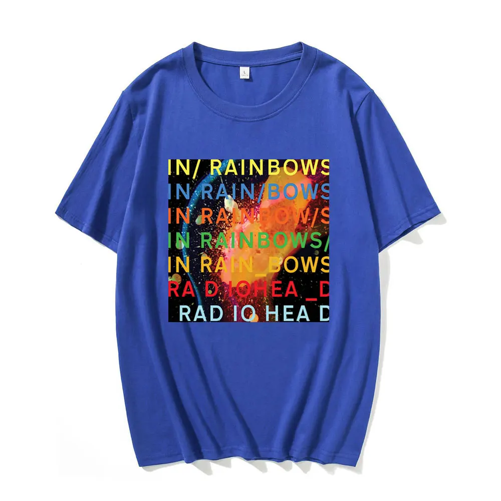 Band Rock Radiohead T Shirt Music Album In Rainbows T Shirts Men\'s Women\'s Hip Hop Streetwear Gothic Punk Oversized Tee Shirt