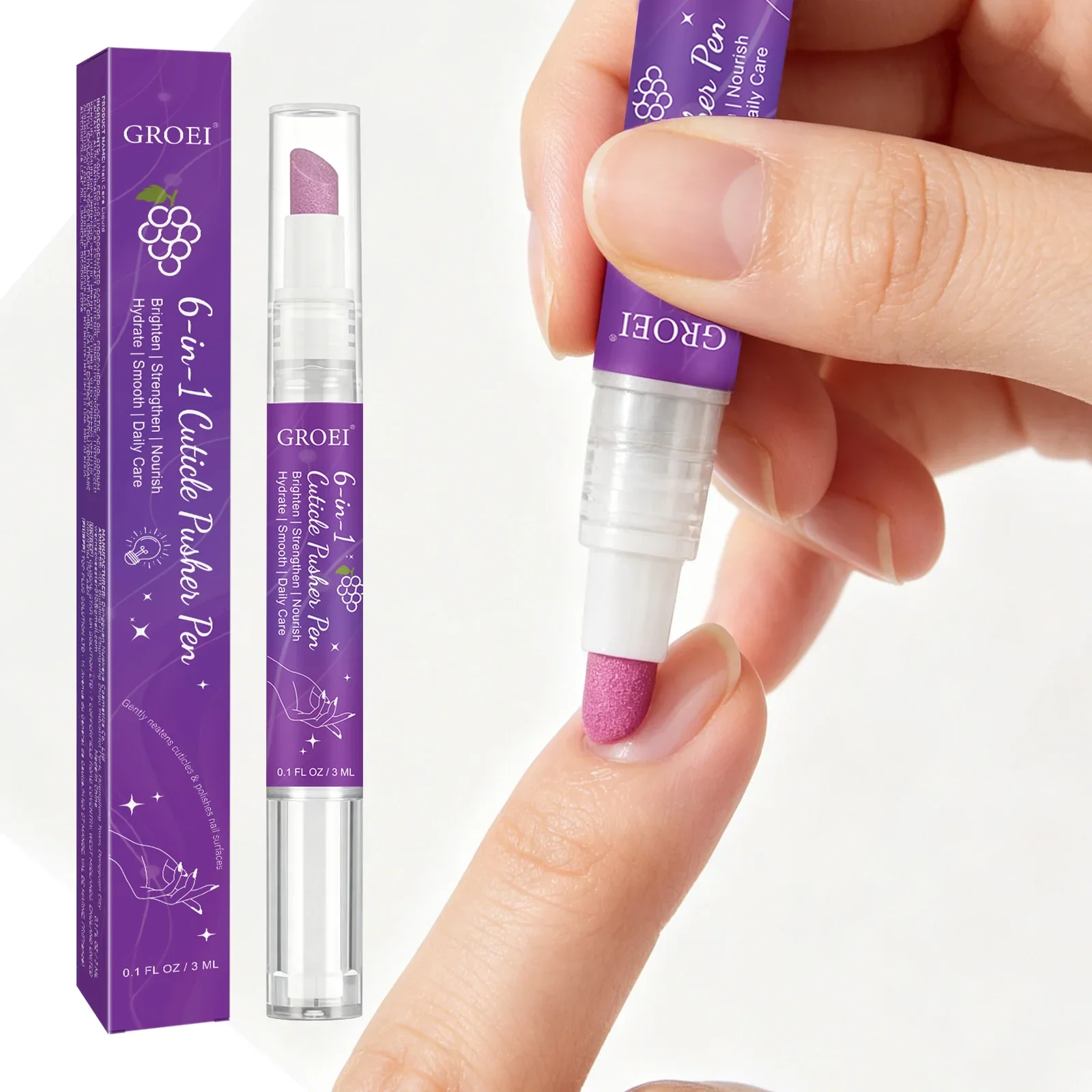 Portable Nail Cuticle Care Pen 3ml – Grape Seed + Aloe Complex, Deeply Nourishes, Prevents Cracking & Keeps Cuticles Healthy Dai