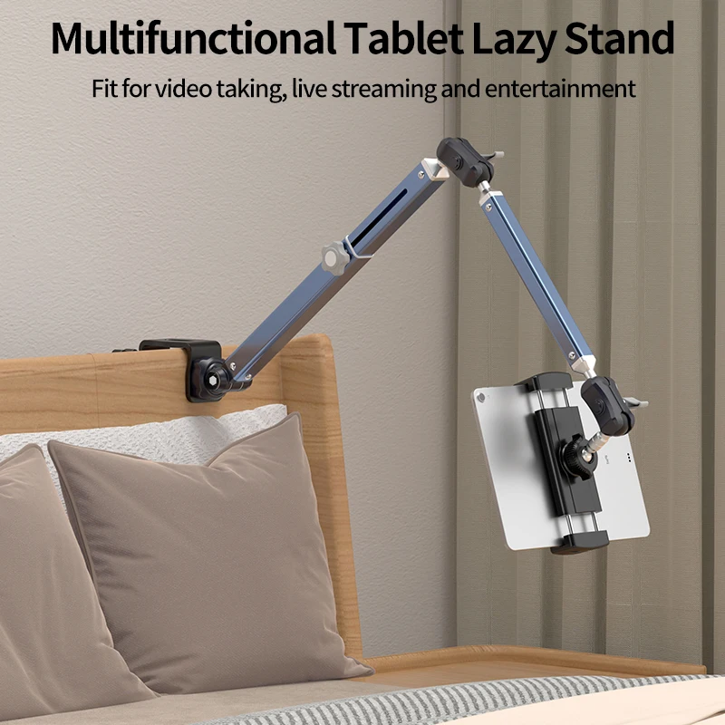 

Lanparte Aluminum Flexible Bedside Tablet Lazy Stand Mobile Phone Holder for 4.5"-12.9" Phones and Tablets