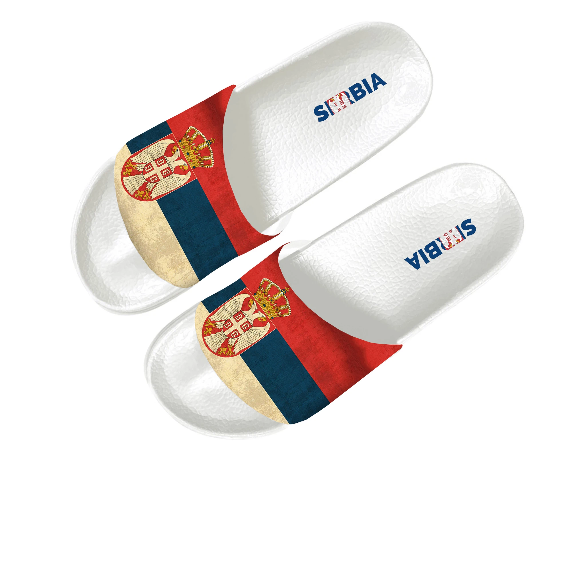 

Serbian Flag Slippers Home Customized Water Shoes Men Women Teenagers Children Bathroom Beach Sandals That Can Be Worn Outside