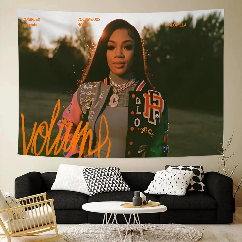 Southern Hip Hop G-gloRilla Tapestry House Bedroom Living Bar Garden Microfiber Decoration Background