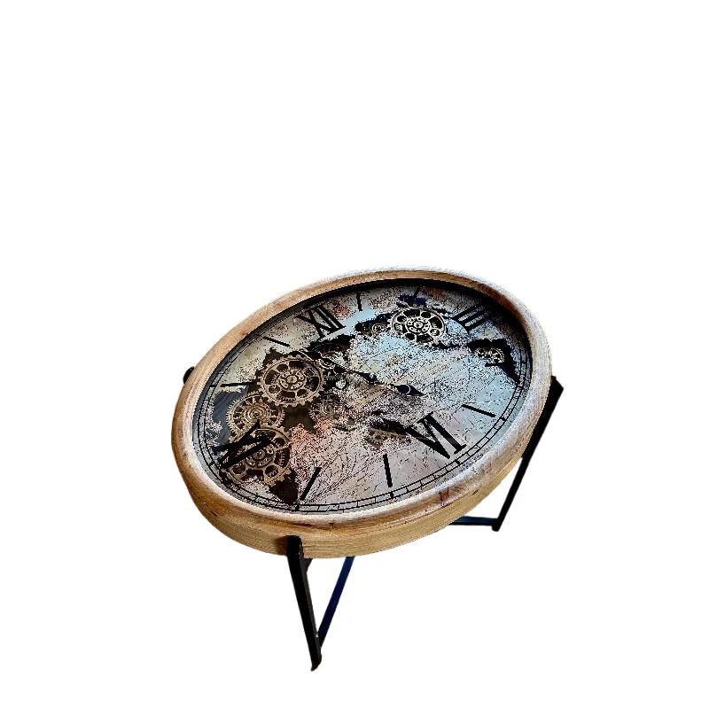 Retro high-end sense light luxury design sense American watch gear living room sofa side table small coffee table