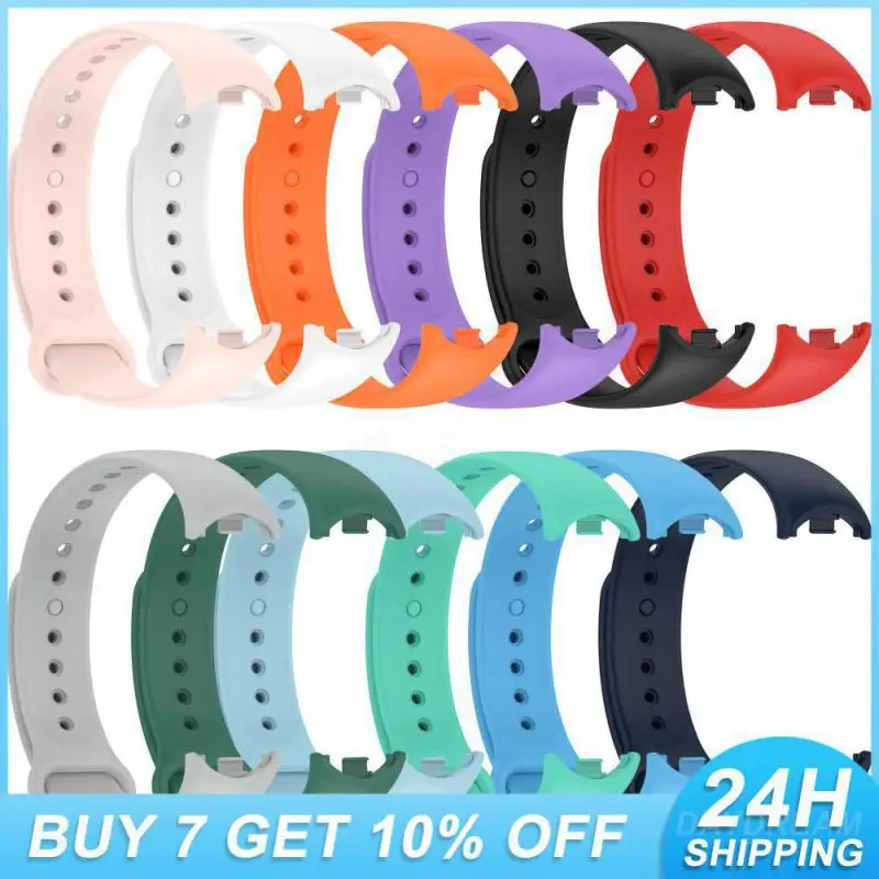 Silicone Strap For Mi Band 8 Strap Rubber Watch Band Sweat-proof TPU Sports Band For Mi Band 8 Wrist For Band 8