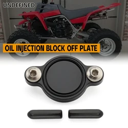 Aluminium Motorfiets Olie Injectie Blok Off Plaat Kit Zwart Zilver Voor Yamaha Banshee 350 YFZ350 Blaster 200 YFS 200 1988-2006