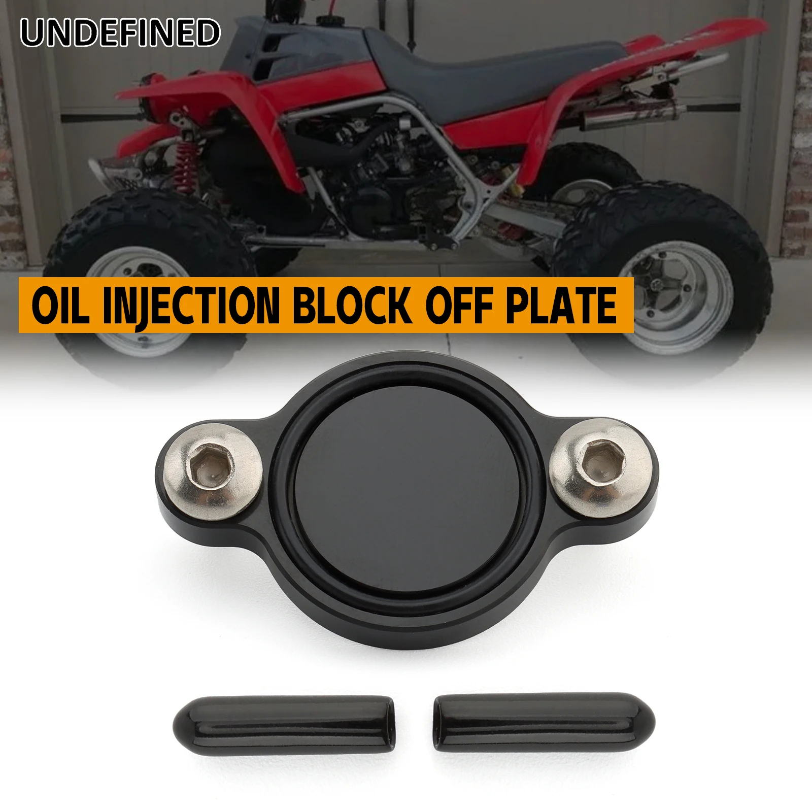 Aluminiowy zestaw bloków wtrysku oleju motocyklowego Off Plate Kit Black Silver dla Yamaha Banshee 350 YFZ350 Blaster 200 YFS200 1988-2006