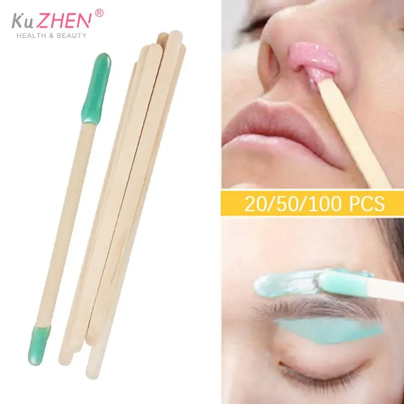 10-100PCS Woman Wooden Body Hair Removal Sticks Wax Waxing Disposable Sticks Beauty Toiletry Kits Wood Tongue Depressor Spatula