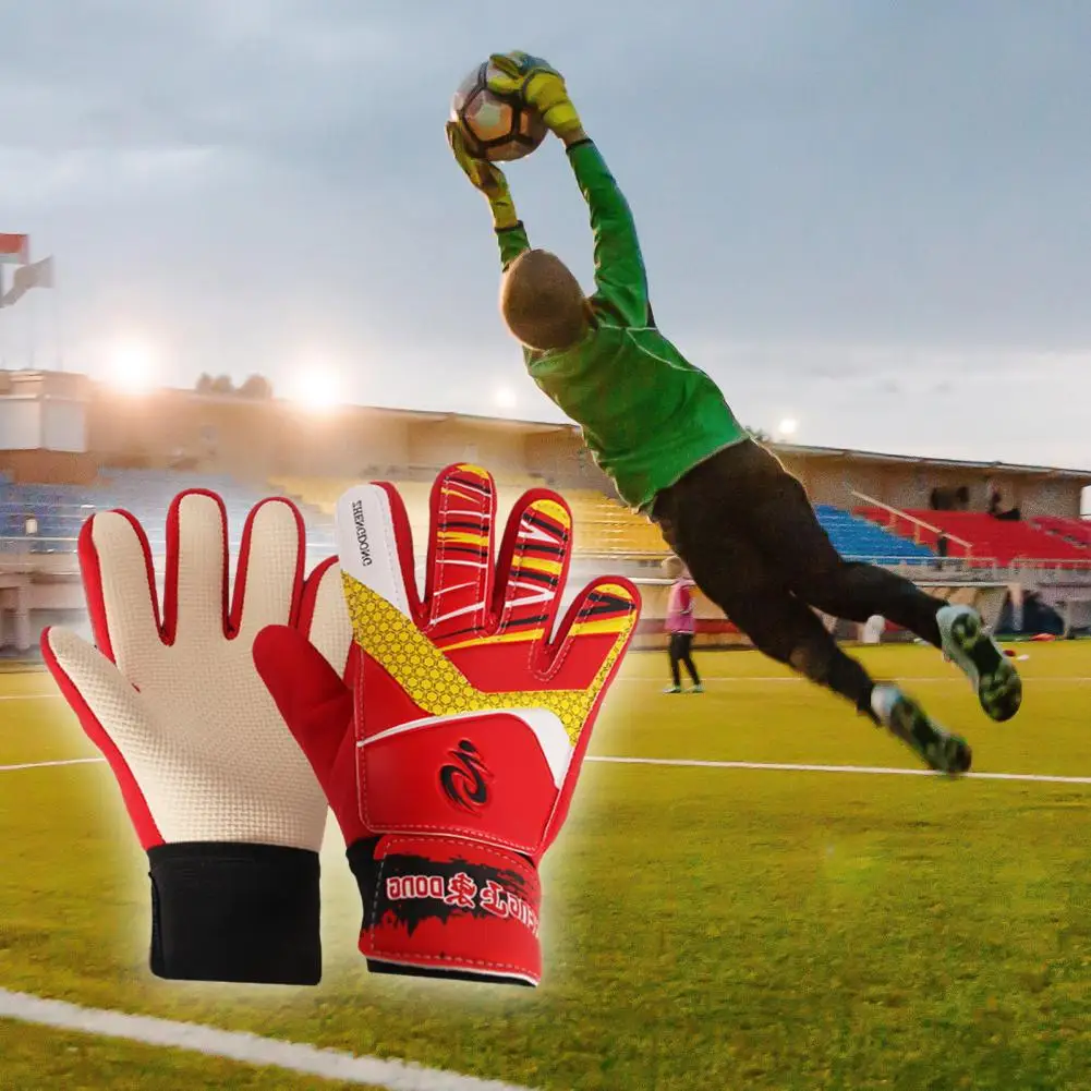 

Non-slip Football Gloves Children's Soccer Goalie Gloves with Strong Grip Palms Breathable Impact Resistance Sports for Football