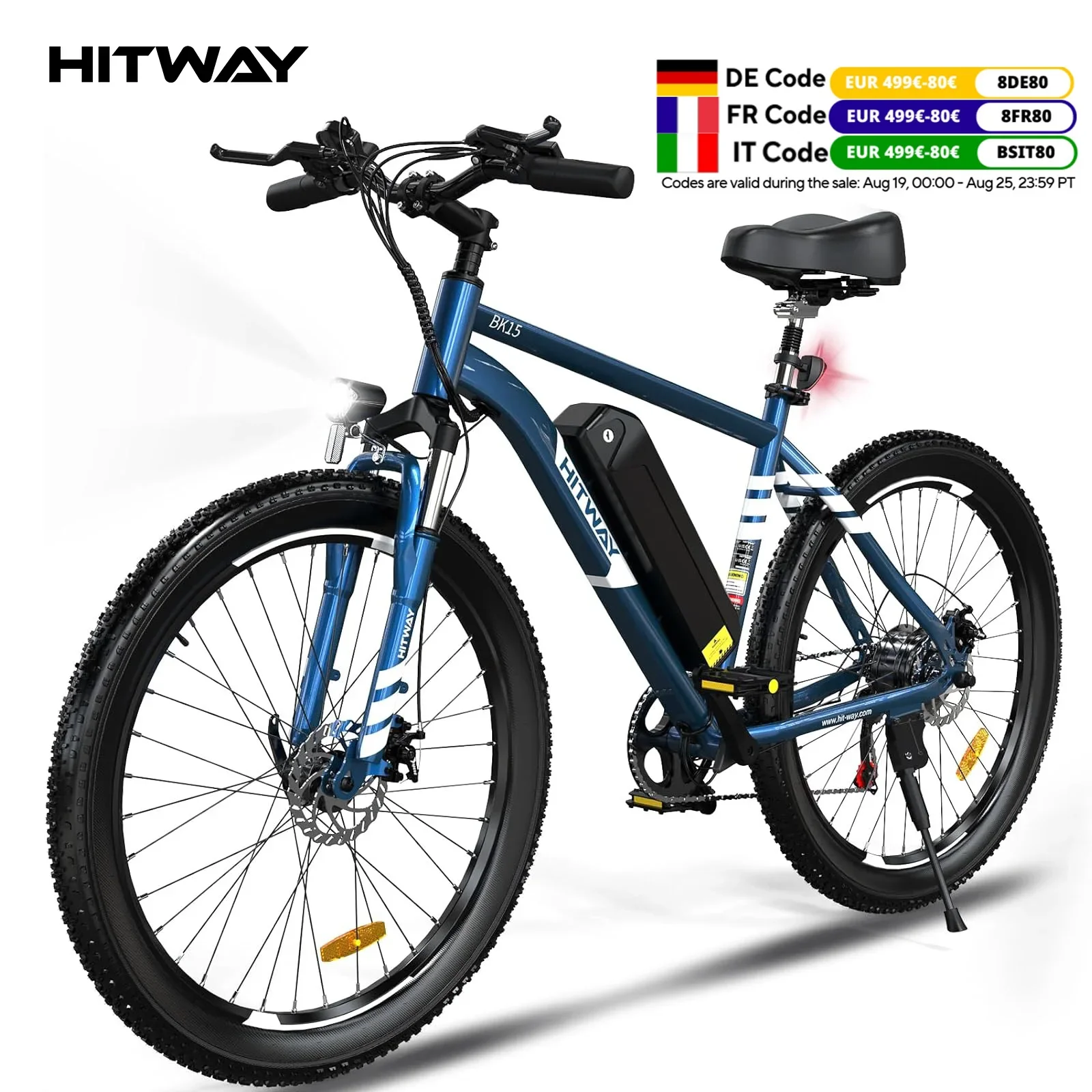 HITWAY E Bike Electric Bicycle E-Mountain Bike, 26