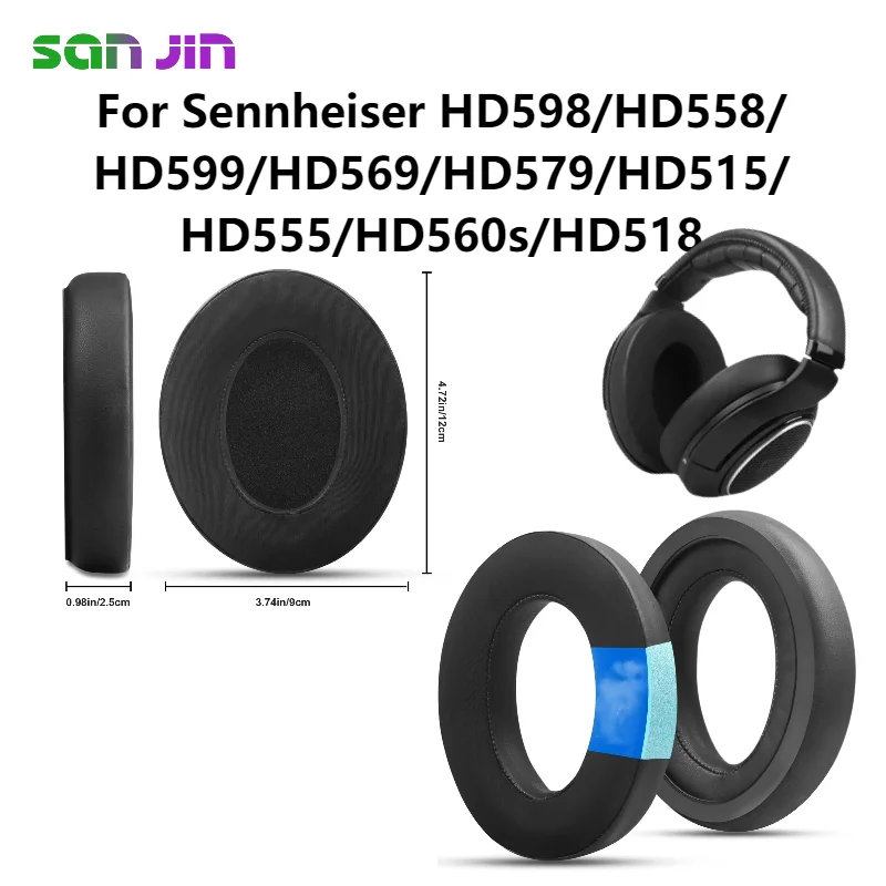 

Cooling Gel Football mesh Ear Pads For Sennheiser HD598/HD558/HD599/HD569/HD579/HD515/HD555/HD560s/HD518 HeadphonesCushions