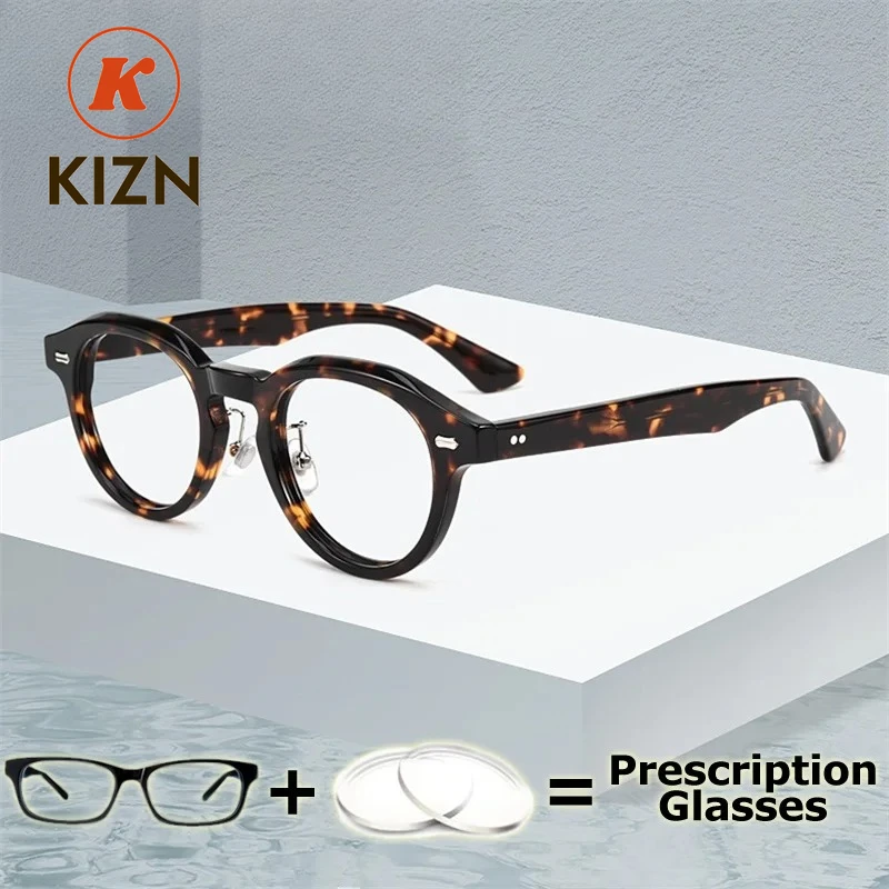 

KIZN круглые очки по рецепту, оптическая оправа, свободная форма, широкое поле, прогрессивные мультифокальные очки с широким полем, мужские и женские очки для близорукости