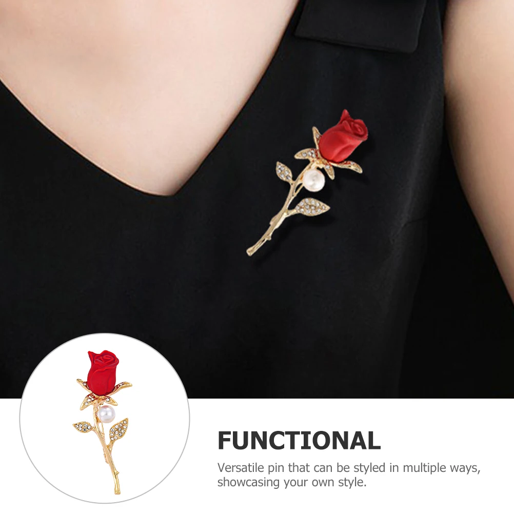 

Brooch Pin Accessories Rose Valentines Day Lapel Girl Flower Brooches Bridegroom Love
