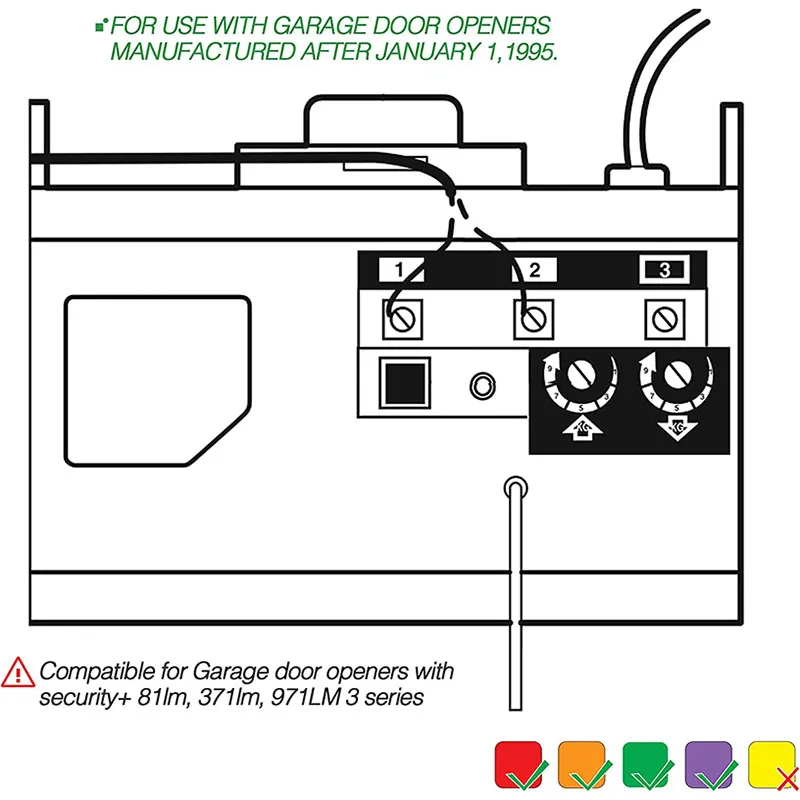 LiftMaster 78LM Security+ لوحة التحكم متعددة الوظائف متوافقة 81LM 371LM 971LM 41A5273-1 41C494 التحكم عن بعد باب المرآب