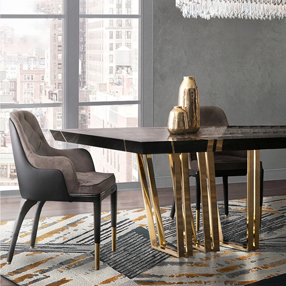 meja makan elegant mewah marmer luxury 8 kursi dining table set modern marble top dining table for sale