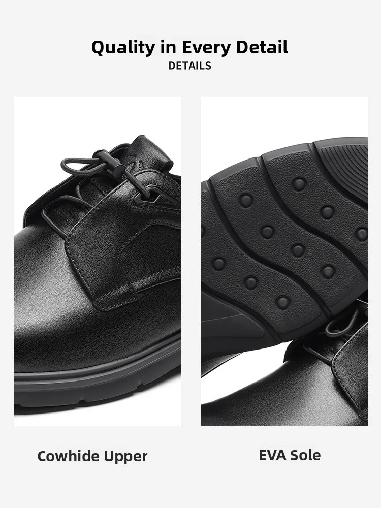 أحذية جلدية رجالية أنيقة من أوكانج، أحذية رسمية ذات نعل ناعم ومقدمة مدببة، شحن من المتجر، تصميم جديد للخريف، أزياء شبابية عصرية #4