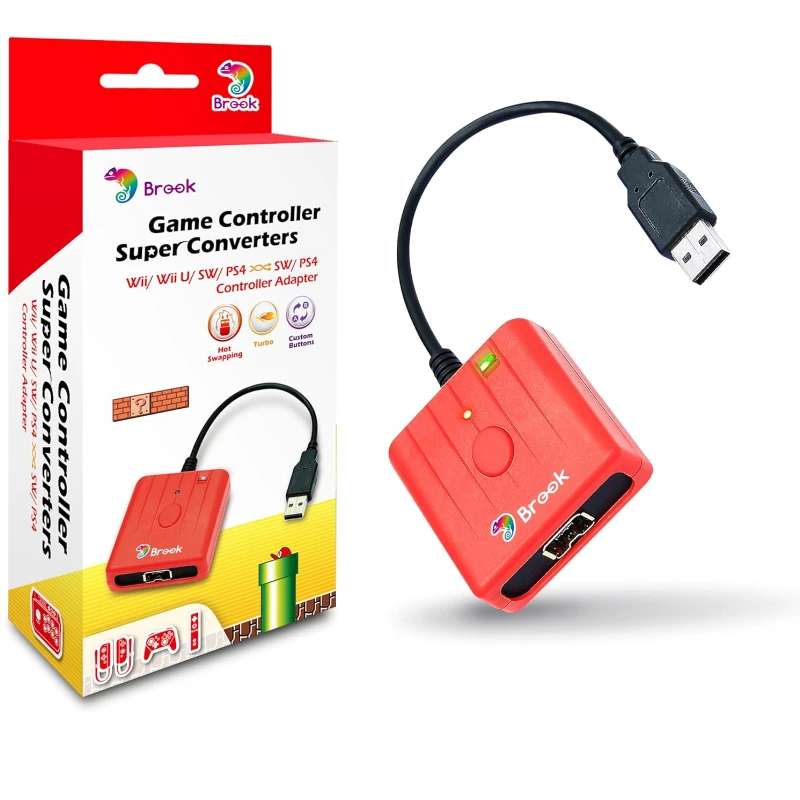 Brook Super Converter — Wii U-SW, адаптер ретро-контроллера Wii для игровых консолей Switch/PS4/PC