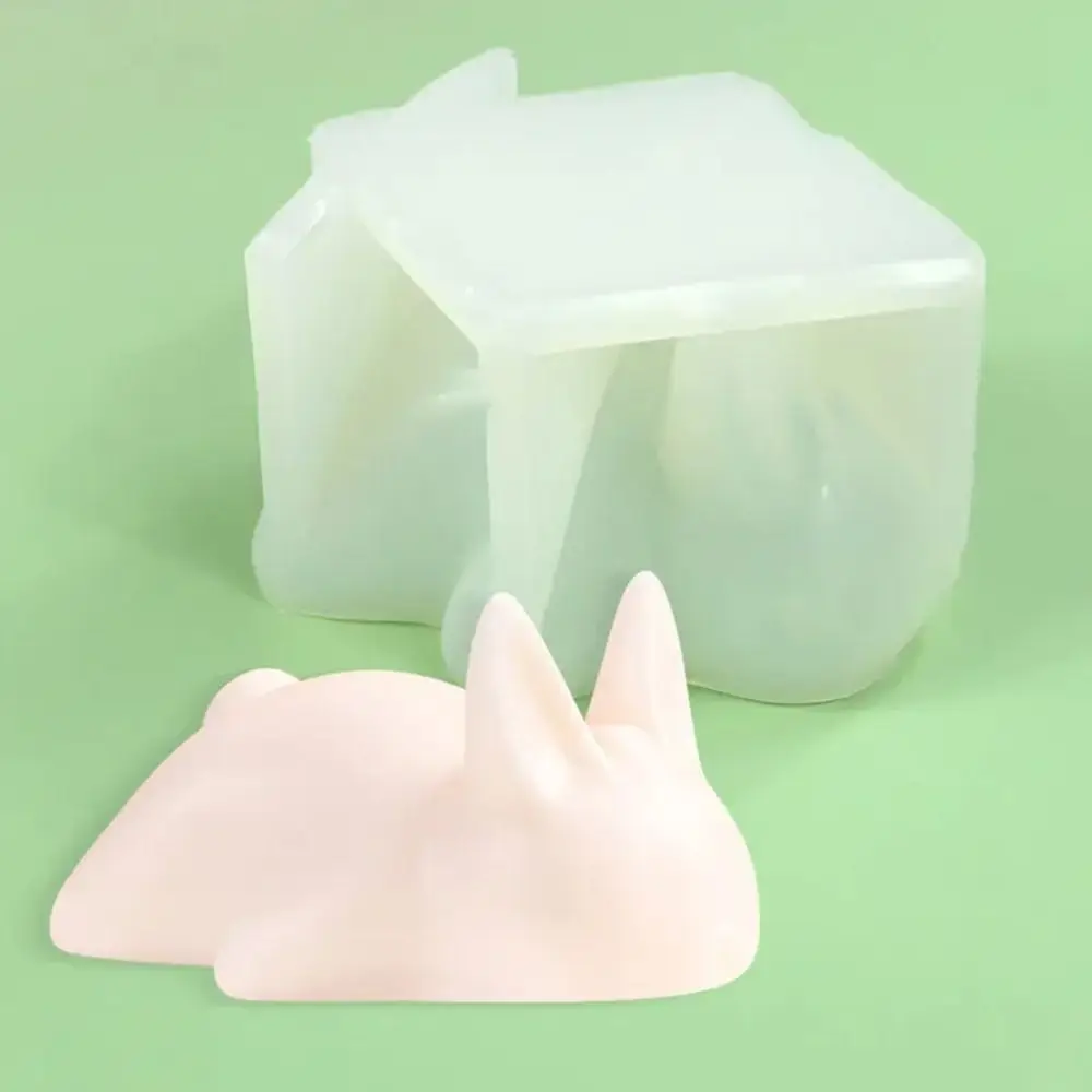 Gifts Portable Milk Pudding Silicone Mold DIY Lying Dragon Custard Mold Kitty Cake Decoration Baking Tool