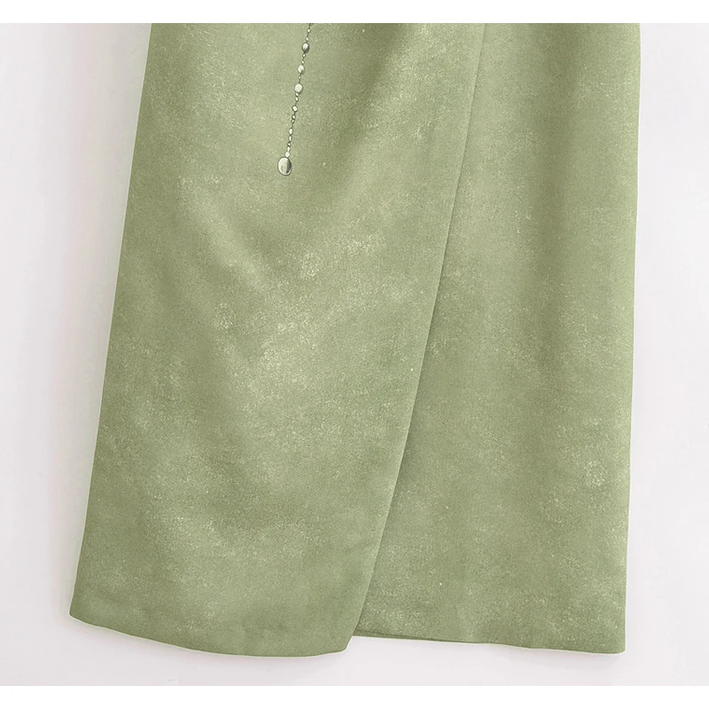 MUJER プリントチェーンミディドレス女性ドレープエレガントなパーティードレス女性のためのカジュアルラップ女性のドレスワイドスリーブ女性のドレス