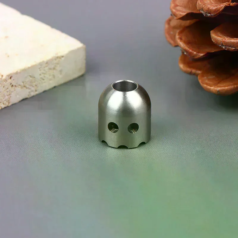 

Stainless Steel Cute Ghost Shape Bead Umbrella Rope Outdoor EDC Beads Keychain Pendant