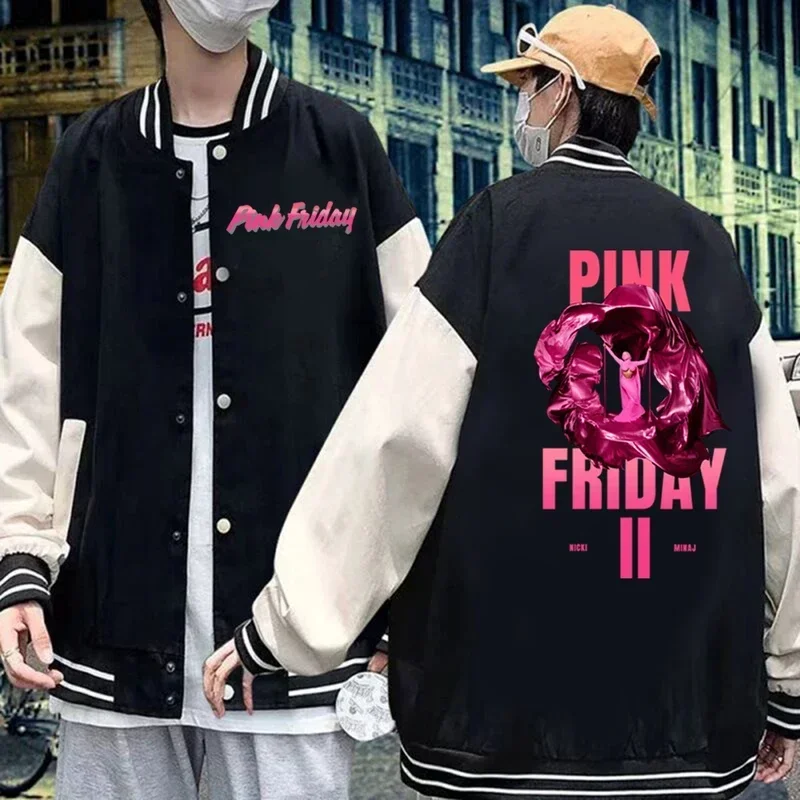 

Nicki Minaj Alternative Cover Tee Pink Friday 2 Album Gag City Merch Baseball Uniform Jacket Hoodie Sweatshirts