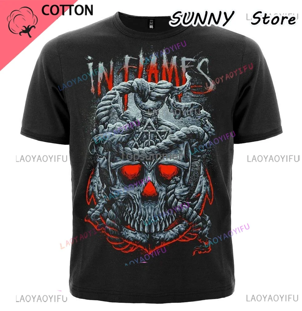 T Shirt In Flames Through Oblivion Different Size A Metal Band Nation Short Sleeve T Shirt Fashion