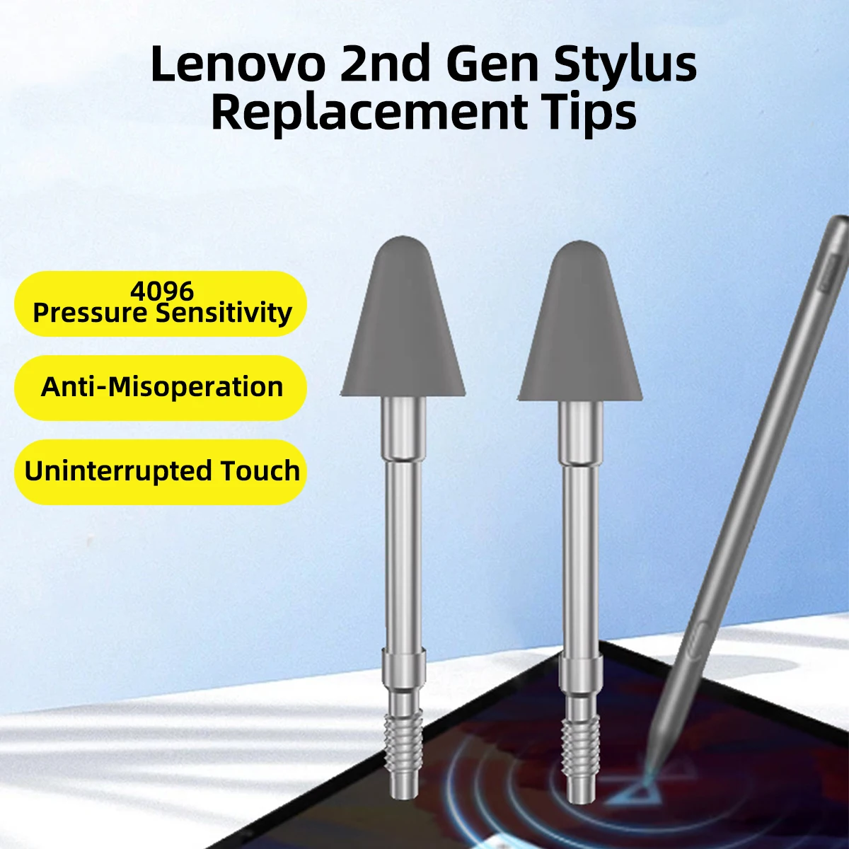 1/2/4 Stück Zeichenstiftspitzen, einfache Installation, keine Kratzer, Displayschutzfolien, sanftes Gleiten für Lenovo Precision Pen 3 Stylus Nib – Detail 1