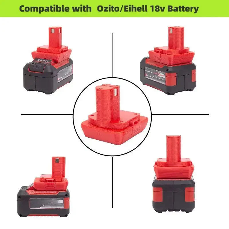 Für Einhell/Ozito Batterieadapter für Einhell/OZITO zu Ryobi Tools Adapter (Werkzeug und Akku nicht im Lieferumfang enthalten)