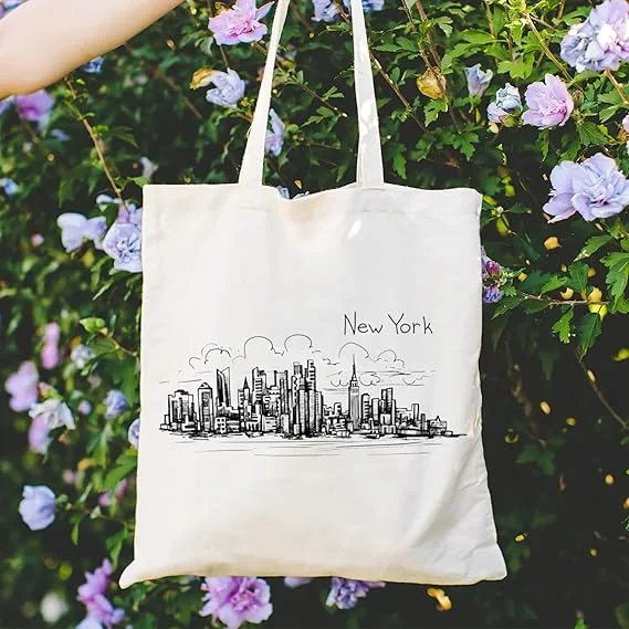 Vintage Retro Mountain Print Canvas Tote Bag Versatile Boho Shoulder Handbag for Nature Lovers Reusable Shopping Daily Bag