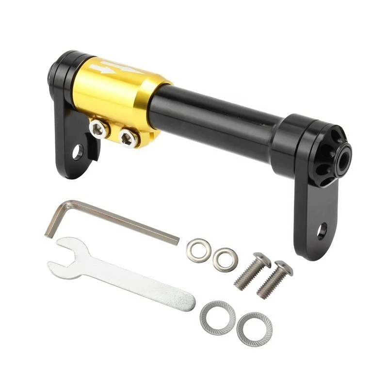 Aluminum Easy Wheel Extender Telescopic Rod with Silver Cone, Modification Parts for Brompton Folding Bicycle