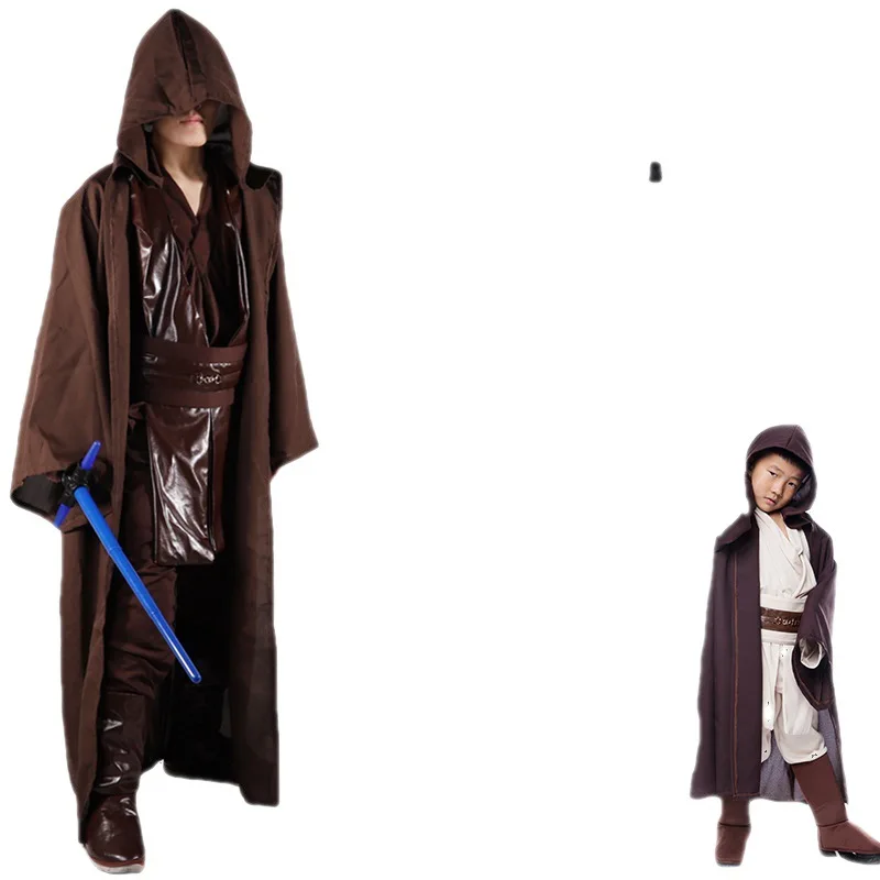 أزياء تنكرية للأطفال مستوحاة من حرب النجوم لعيد الهالوين، زي فارس الجيداي، ملابس حفلات للأطفال، زي مسرحي تقليدي صيني #5