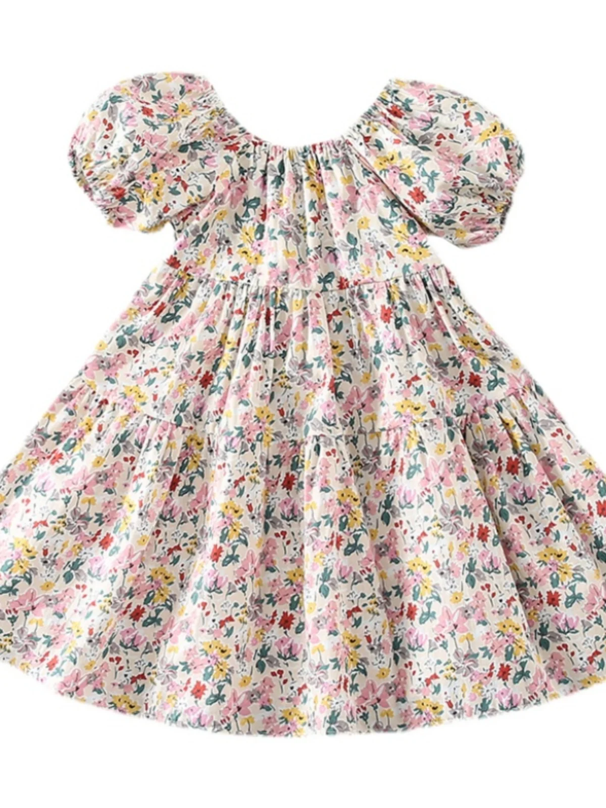 Meninas bolha sve dr bal ort sve floral princ saia bonito sle verão nova versão coreana roupas infantis