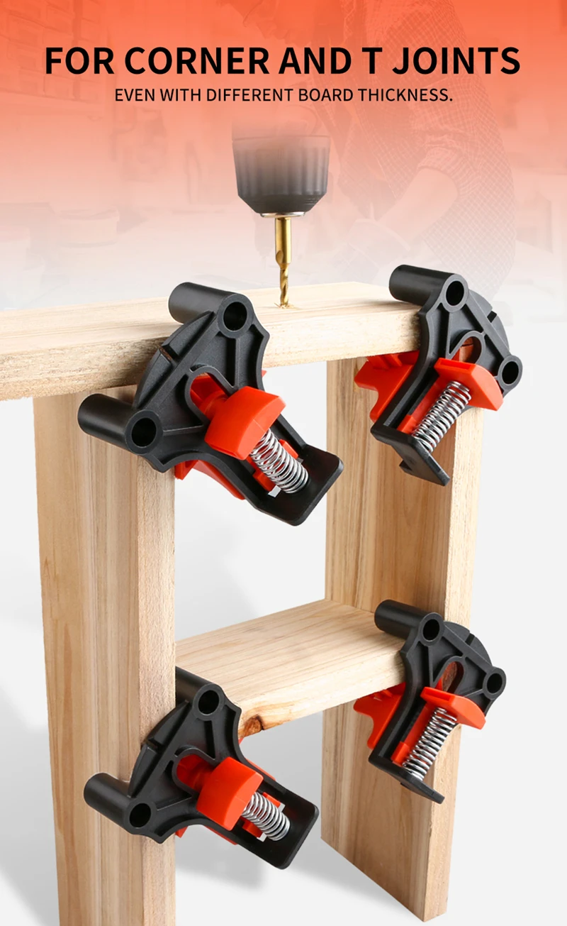 12PCS Clamp Set 60/90/120 Degrees Corner Clamp Wood Angle Clamps Woodworking Frame Clamp Corner Holder Woodworking Hand Tool