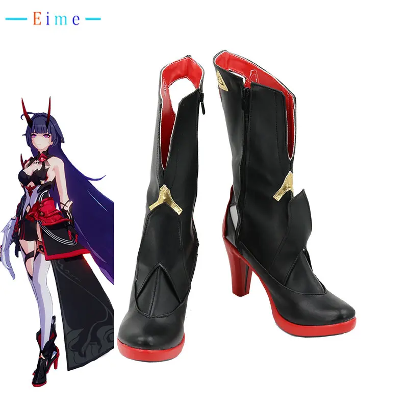 

Game Honkai Impact 3 Raiden Mei Cosplay Shoes PU Leather Shoes Halloween Carnival Boots Props Custom Made