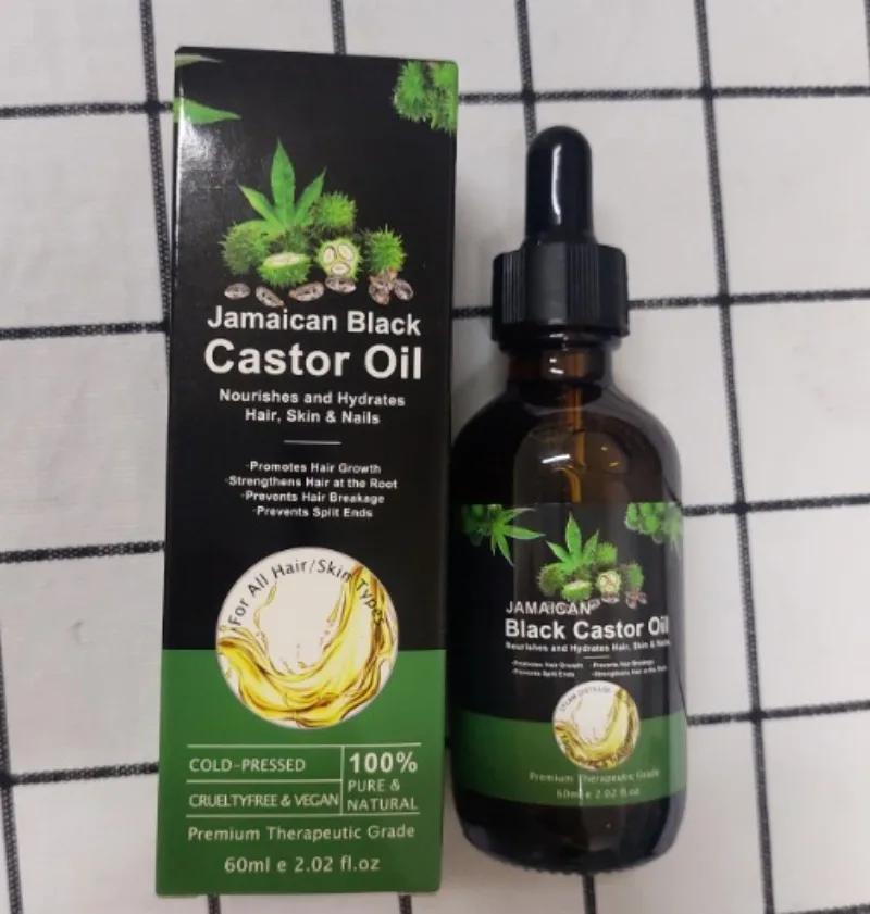 Huile de ricin noir jamaïcain huile essentielle de Massage d'huile de ricin noir jamaïcain biologique naturelle