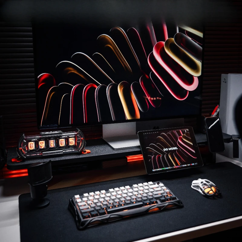 M30s Modular Monitor Stand Premium Solid Wood Desktop Organizer Space-Saving Computer Tables Modern Workstation Organizer