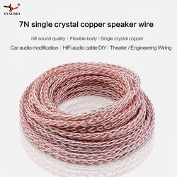 YYAUDIO HIFI 7N Single Crystal Copper Speaker Wire Audio DIY Speaker Line Car Audio Modification Scatter Line 3m 5m 7m