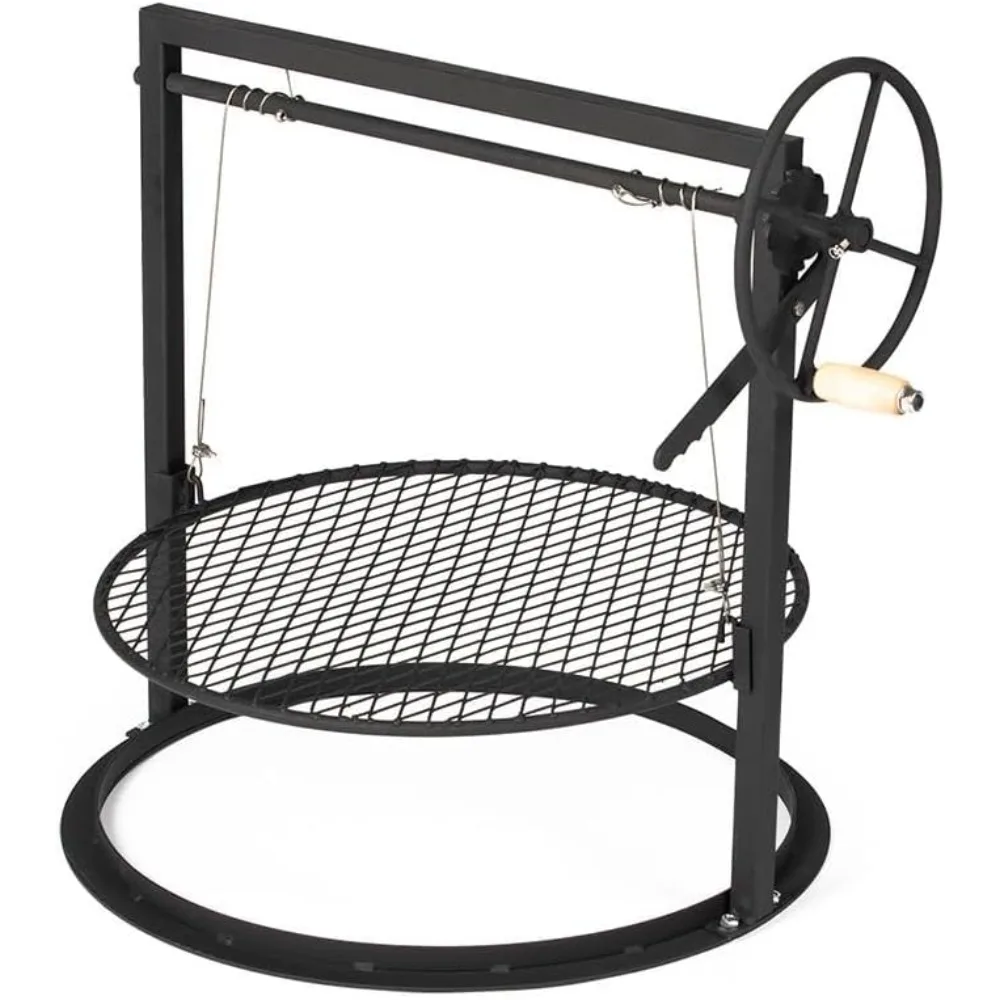 

Ash & Ember Santa Maria Style Adjustable Cooking Grate Attachment, Fits 24 Kettle-Style Grills, Open Flame Campfire Cooking Grat