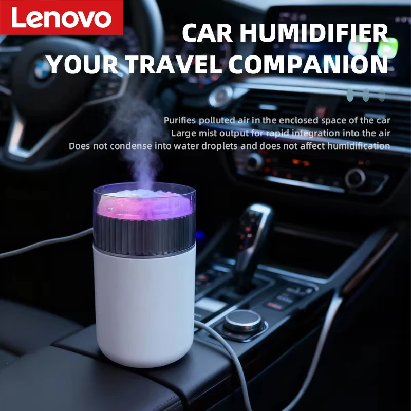 Lenovo Light Humidifier Creative Home Car Fragrance Multi-function Colorful Small Moisturizing Spray Usb Humidifier