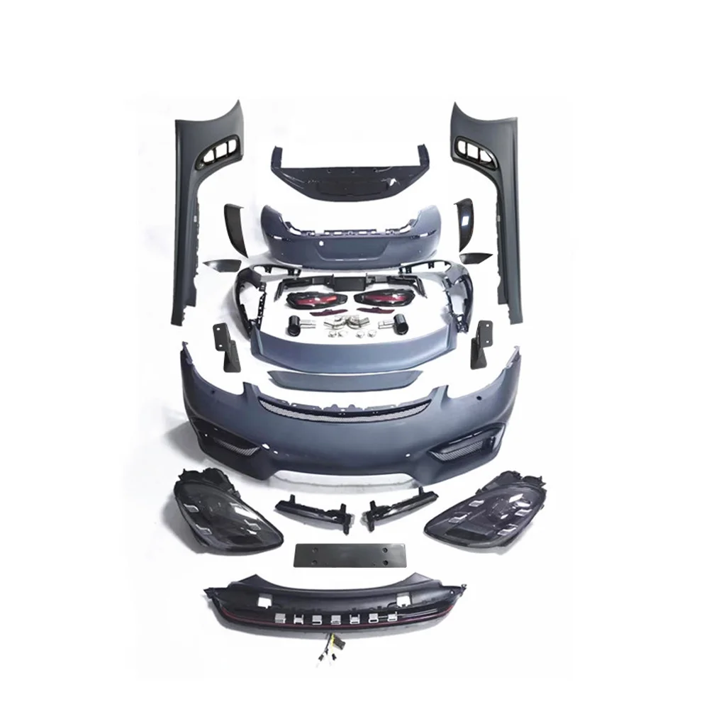 

STLF Auto Parts Bodykit Bumper Facelift Front and Rear Bumper Kits with Headlights for Porsches Cayman 981 Body Kit Upgrade 718