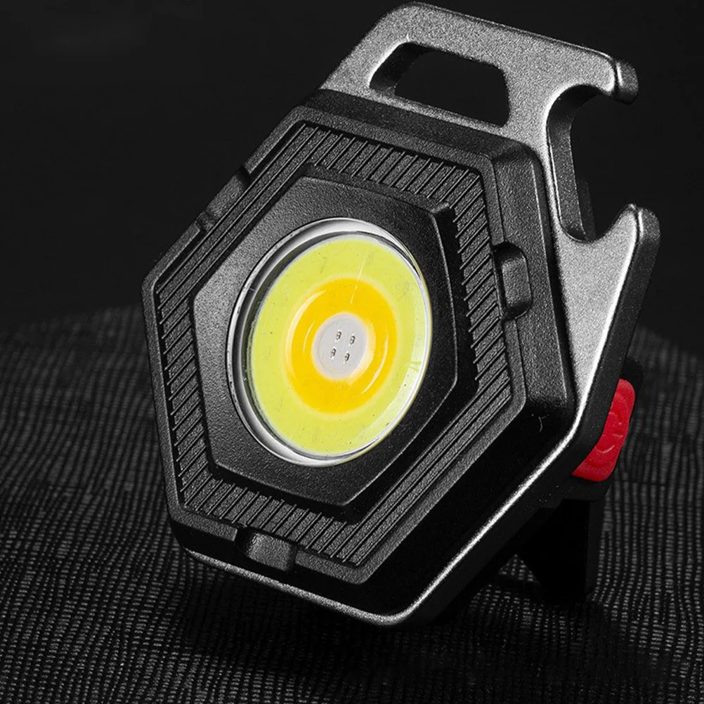 

Mini Flashlight Cob Led Rechargeable Portable Pocket Work Outdoor Emergency Multifunctional Key Ring For Bag Decoration Handheld