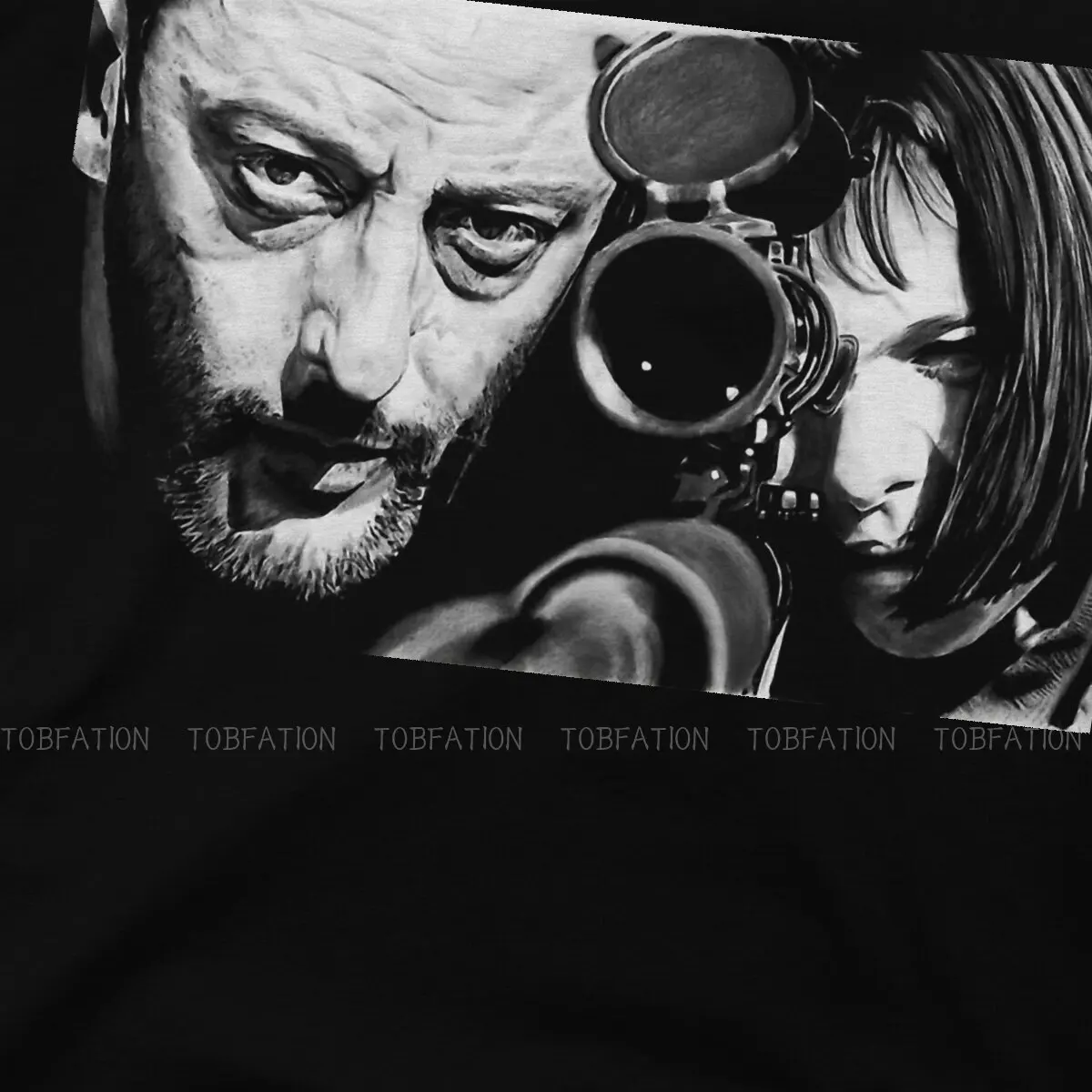 Leon The Professional Film Look Tshirt Vintage Alternative Men\'s Clothing Tops Oversized Cotton O-Neck T Shirt