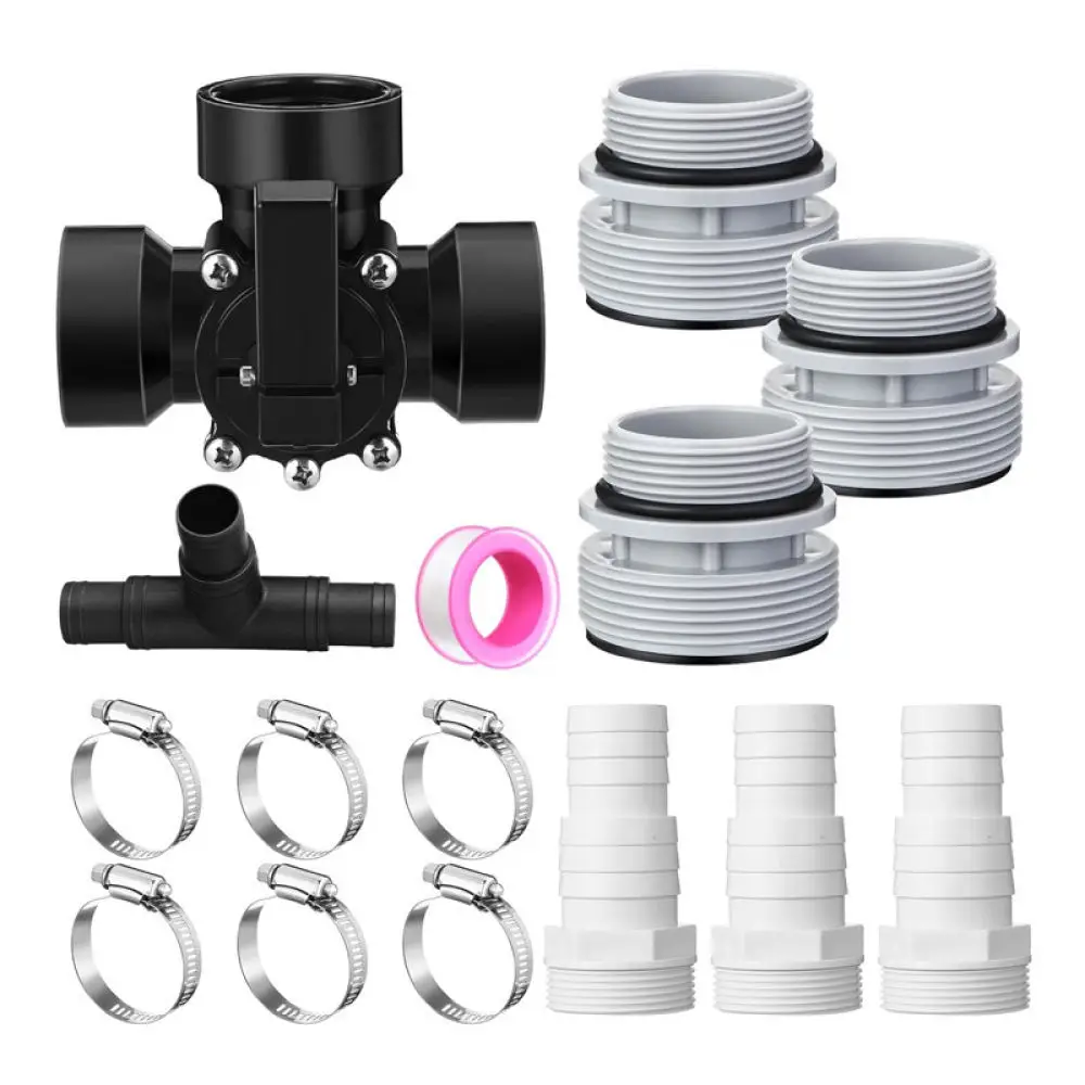 1.5 Inch Three Way Splitter Adapter For Pool Vacuum Hose Connection Durable Pipe Fitting With Included Hose Clamps