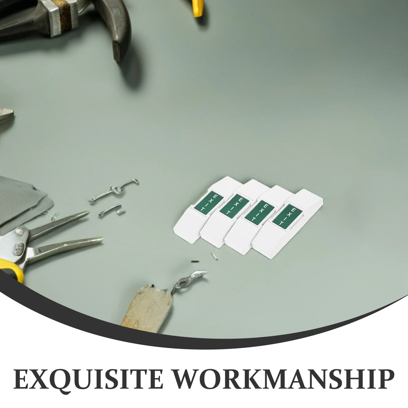 4Pcs Emergency Exit Button Switch Panel Slim Design for Office Store Door Access Control Push to Exit Wall Switch