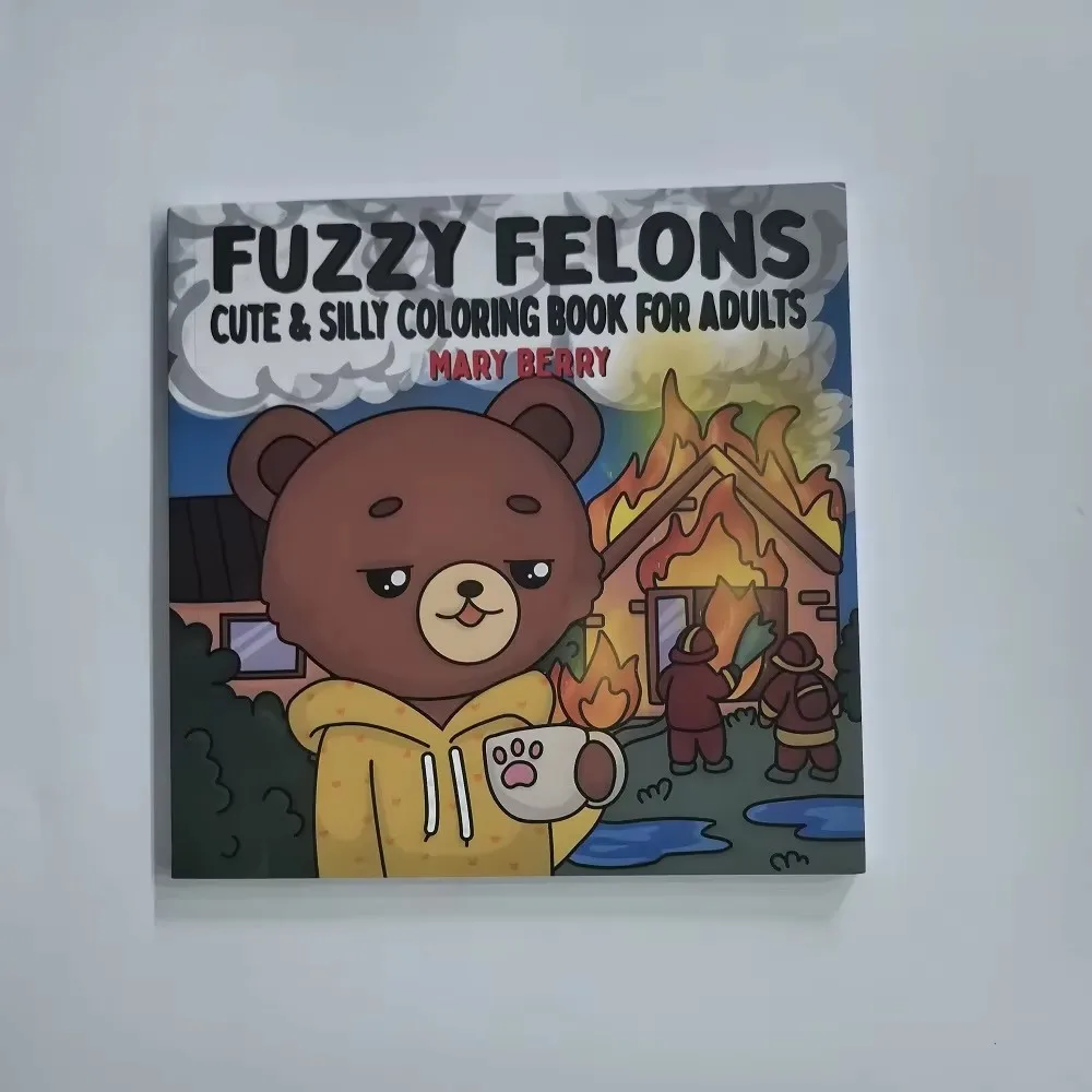 Fuzzy Felons Adult Coloring Book Cute Animal Criminals Stress Relief Funny Mischief Art Therapy Gift for Teens Adults